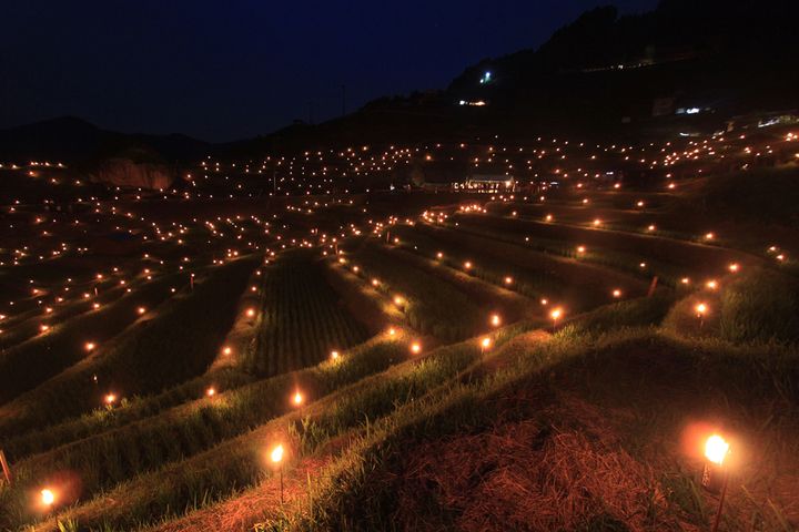 三重 丸山千枚田 虫おくり